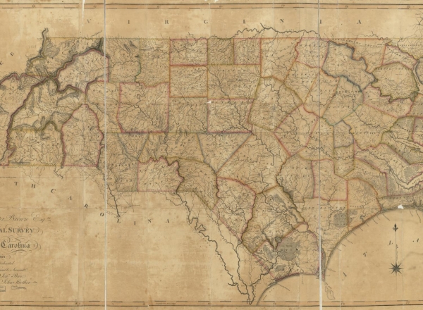 This first actual survey of the state of North Carolina taken by the subscribers is respectfully dedicated